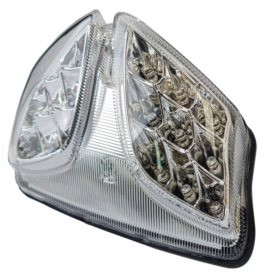 Fanale Posteriore LED Cromato Vetro Trasparente per Suzuki Gsx-r 600 750 1000