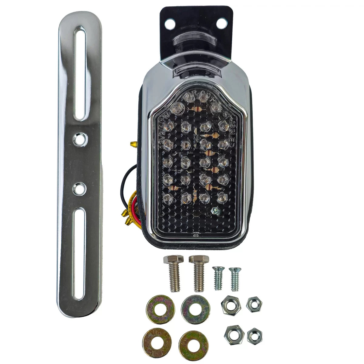 Fanali Posteriori LED Mini Tombstone Cromati Neri per Mini Fanale Posteriore