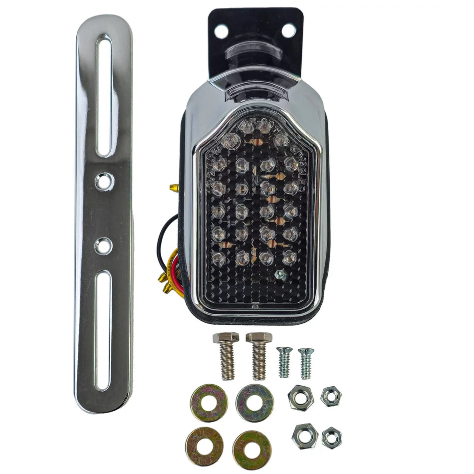 Fanali Posteriori LED Mini Tombstone Cromati Neri per Mini Fanale Posteriore