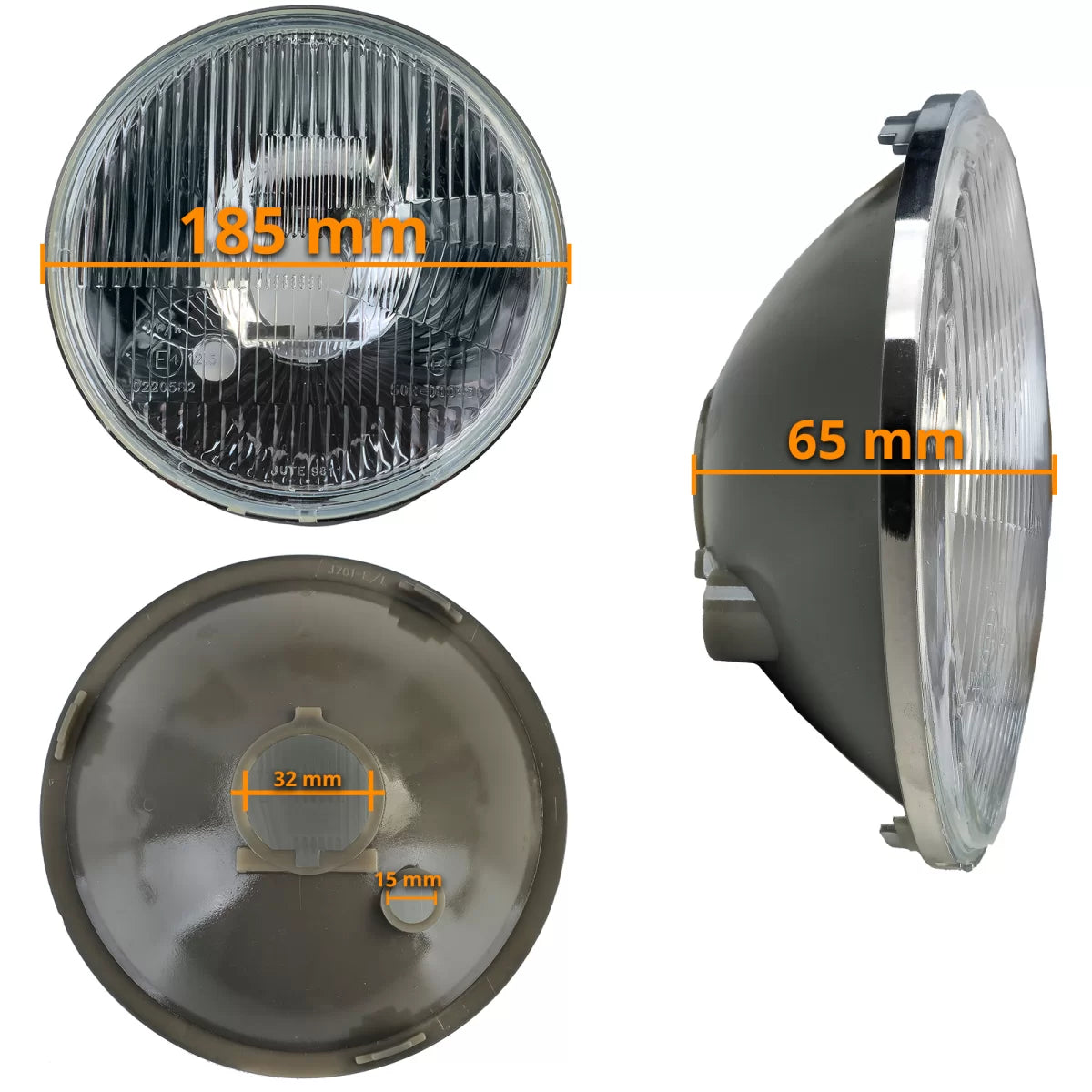 Faro Riflettore Anteriore 7" per Honda Cb 500 93-96