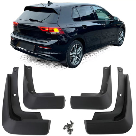 Paraspruzzi Anteriore e Posteriore Nero per Volkswagen Golf 8 dal 2019