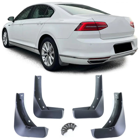 Paraspruzzi Anteriori e Posteriori Neri per Volkswagen Passat B8 3G 14-19