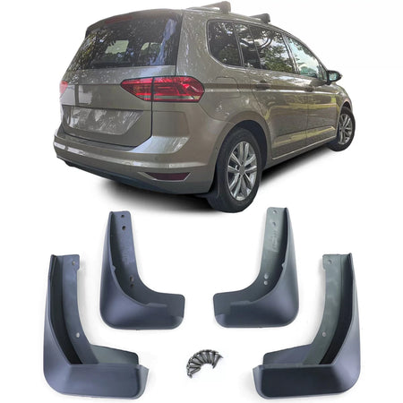 Paraspruzzi Anteriori e Posteriori Neri per Volkswagen Touran 2 5T 15-21