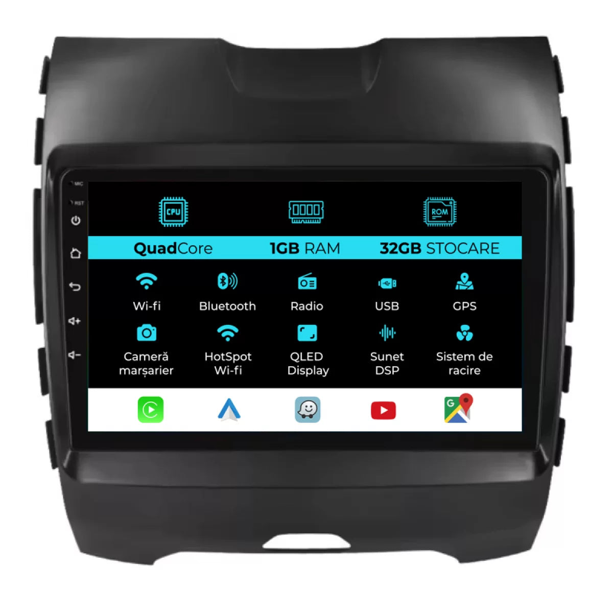 Navigatore 9 Pollici 1Gb Ram 32Gb Storage Carplay per Ford Edge 2015-2021
