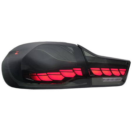 Fanali Posteriori Oled Rossi Fumé con Frecce Dinamiche per BMW Serie 4 F32 F33