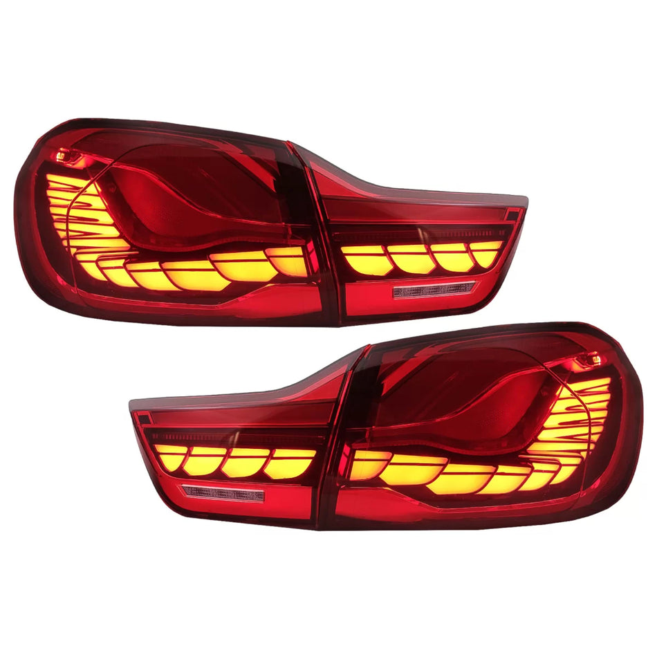 Fanali Posteriori Oled Rossi Chiari con Frecce Dinamiche per BMW Serie 4 F32
