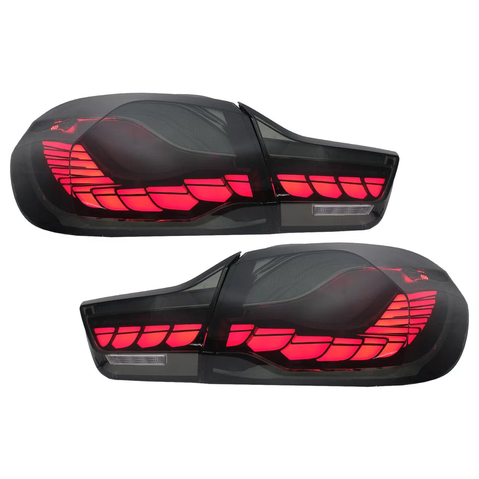 Fanali Posteriori Oled Rossi Fumé con Frecce Dinamiche per BMW Serie 4 F32 F33