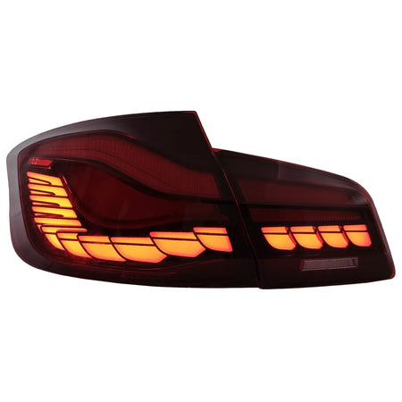 Fanali Posteriori Oled Rossi Chiari con Frecce Dinamiche BMW Serie 5 F10