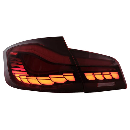 Fanali Posteriori Oled Rossi Chiari con Frecce Dinamiche BMW Serie 5 F10