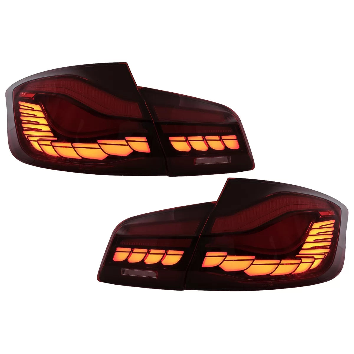 Fanali Posteriori Oled Rossi Chiari con Frecce Dinamiche BMW Serie 5 F10