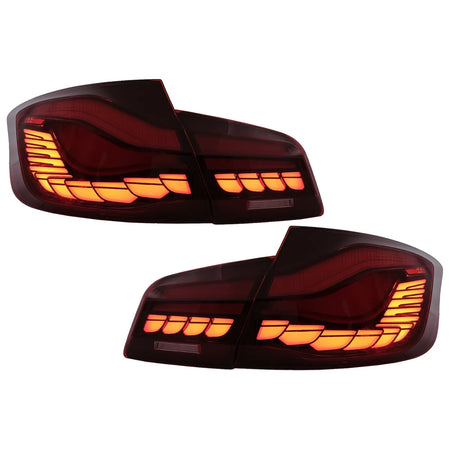 Fanali Posteriori Oled Rossi Chiari con Frecce Dinamiche BMW Serie 5 F10