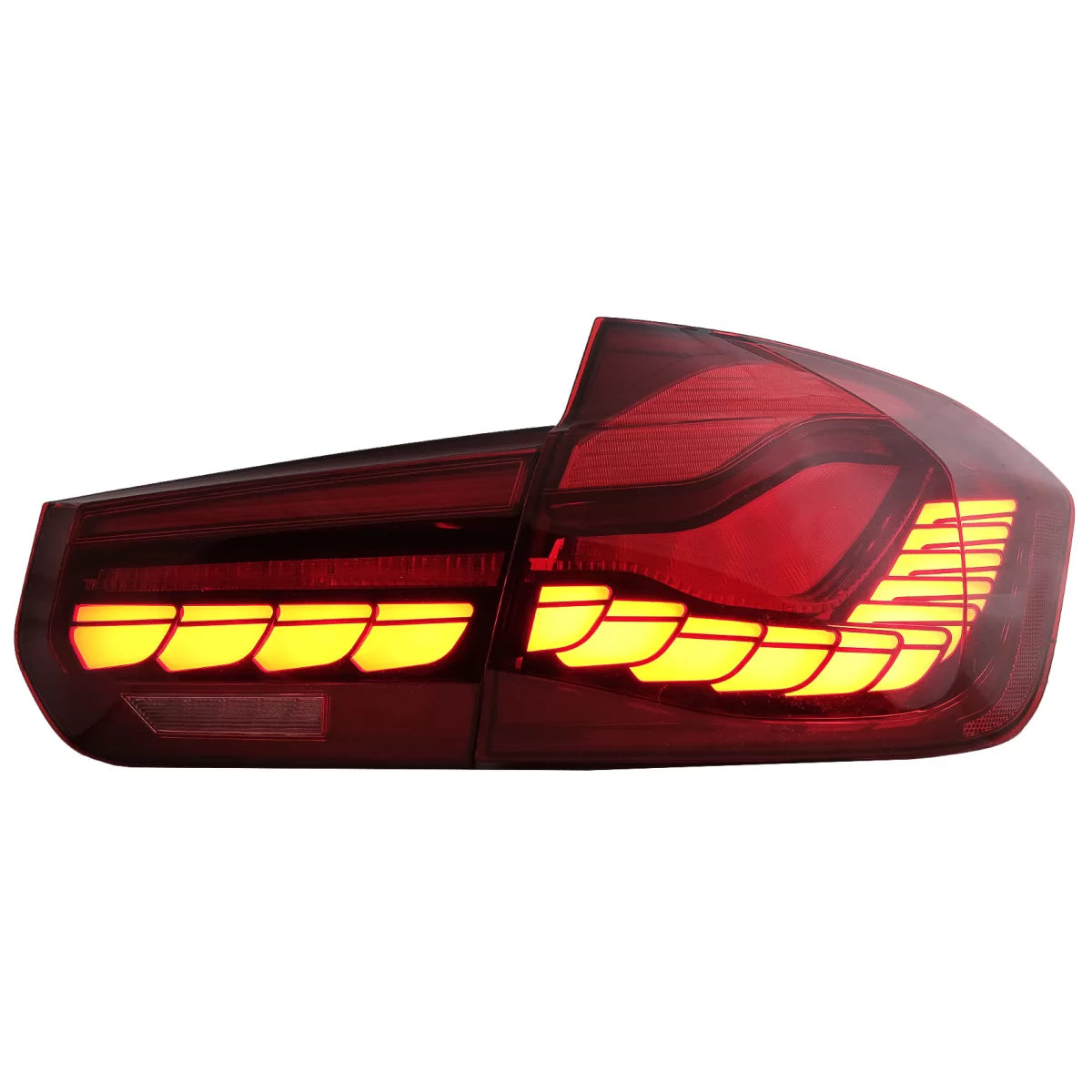 Fanali Posteriori Oled M4 Design Rosso Trasparente con Frecce Dinamiche per BMW