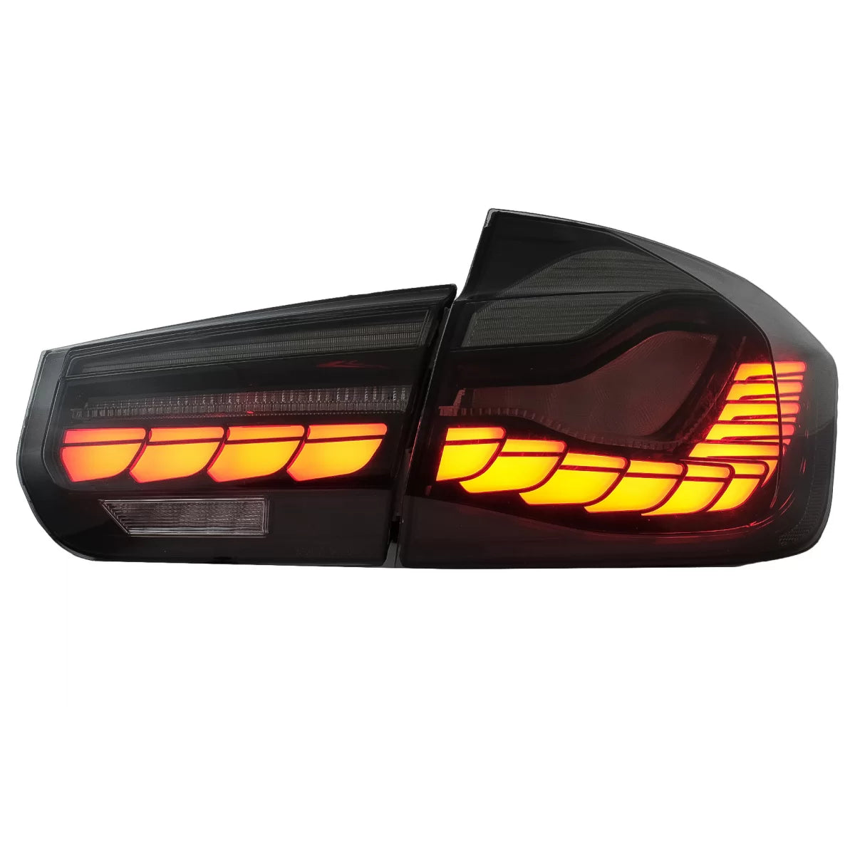 Fanali Posteriori Oled Design M4 Rosso Fumè con Frecce Sequenziali per BMW