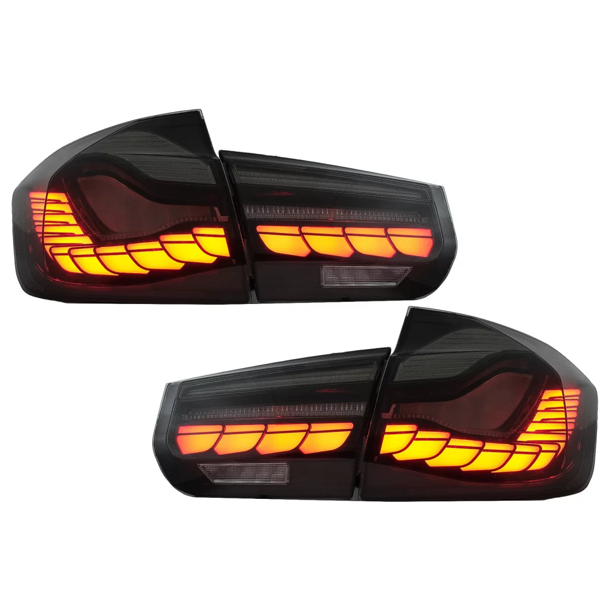 Fanali Posteriori Oled Design M4 Rosso Fumè con Frecce Sequenziali per BMW