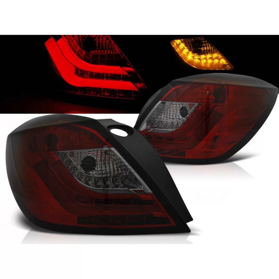Fanale Posteriore Rosso Fumè LED 3D per Opel Astra H 03.04-09