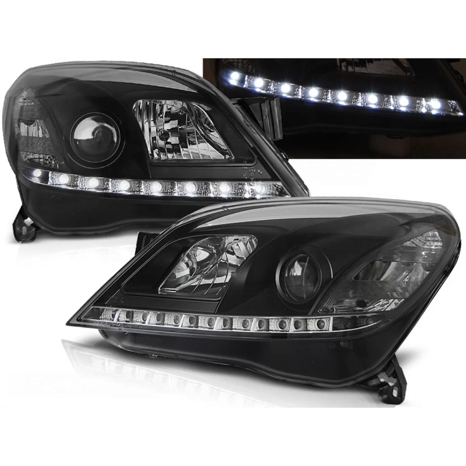 Fanale Daylight Nero Anteriore Opel Astra H 03.04-09
