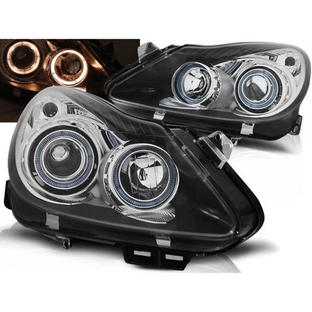 Fanale Angel Eyes Nero Anteriore Opel Corsa D 04.06-11
