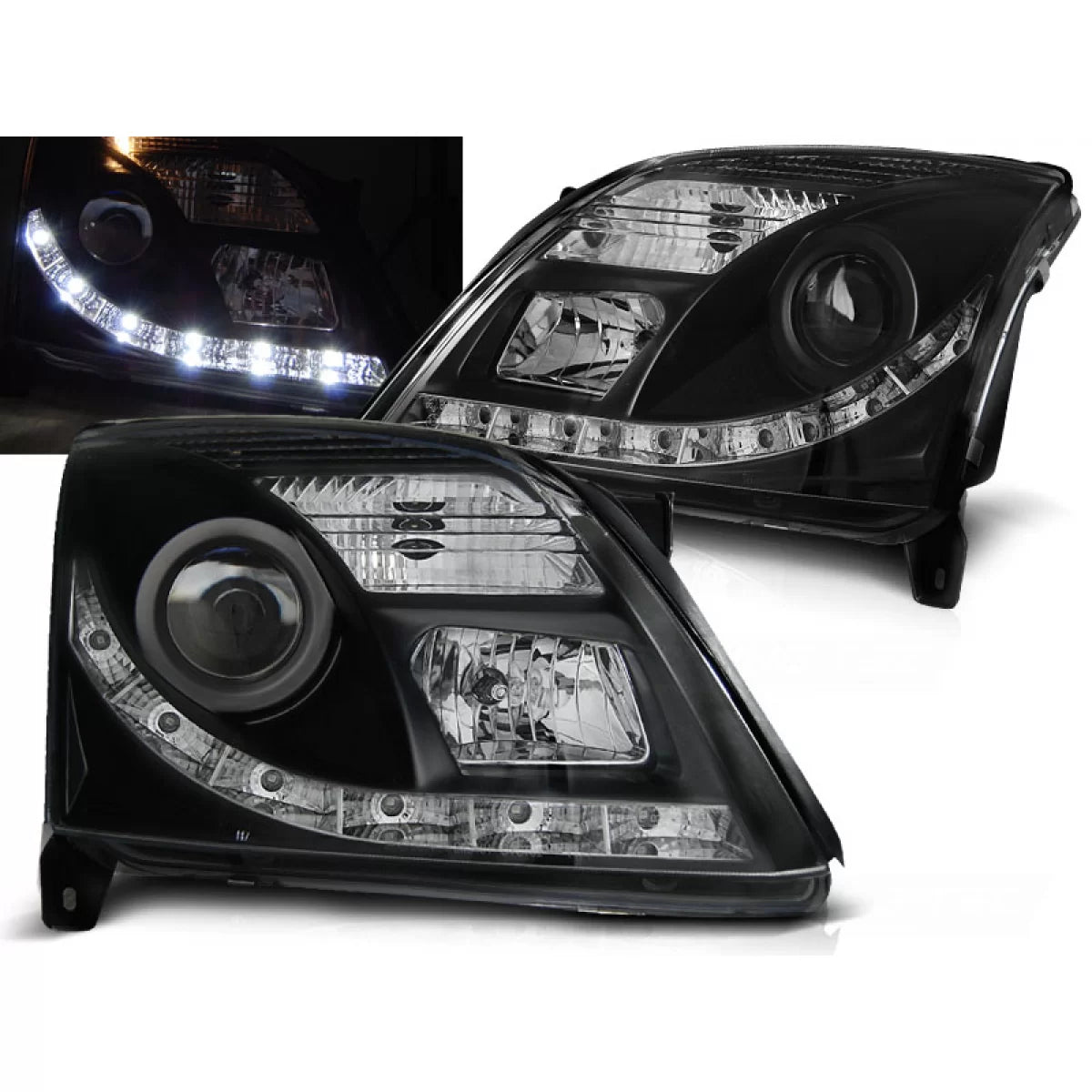 Fanale Daylight Nero Anteriore Opel Vectra C 04.02-08.05