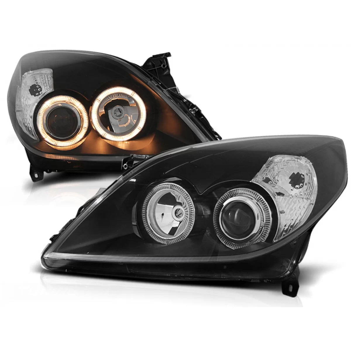 Fanale Anteriore Angel Eyes Nero per Opel Vectra C 09.05-08