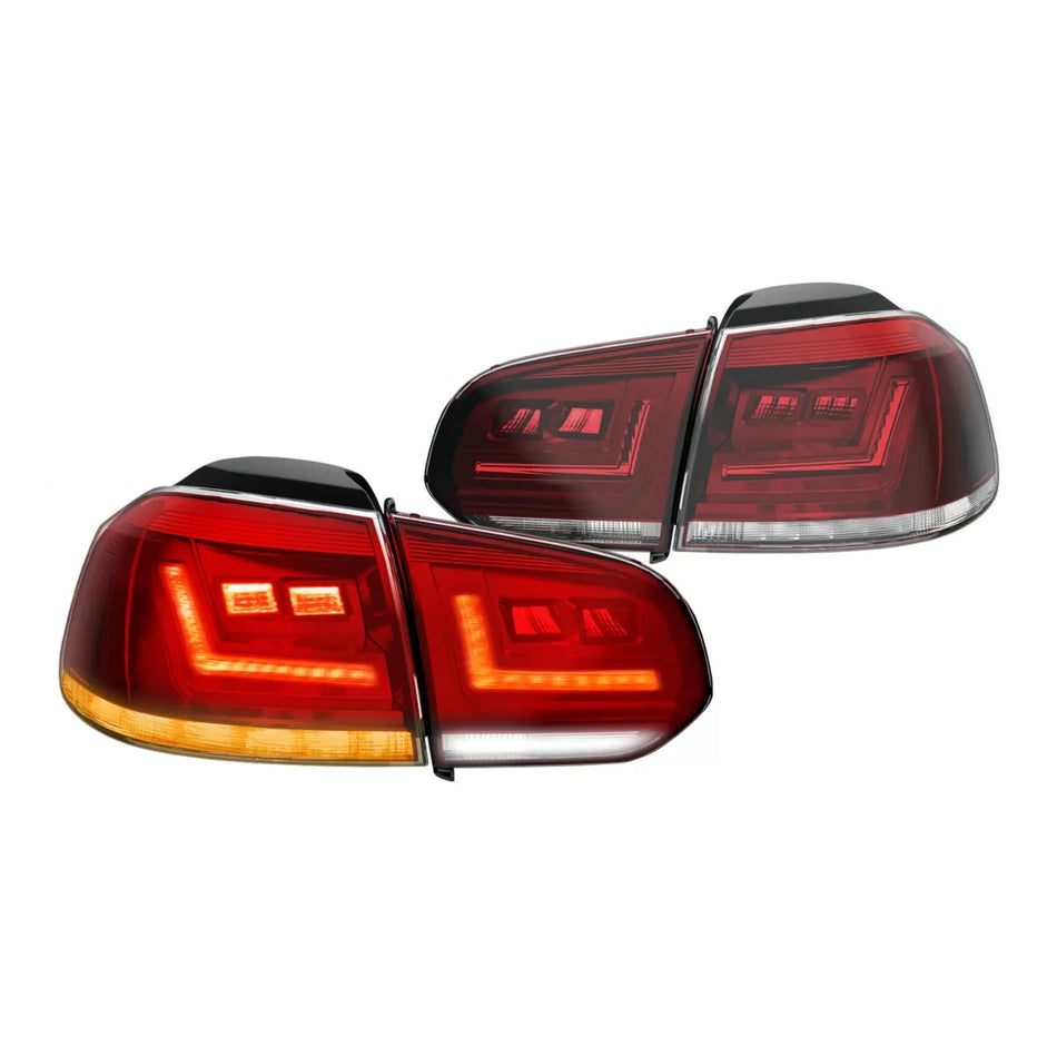 Fanali Posteriori LED Rosso Bianco per Volkswagen Golf Vi 2008-2013 Dx Sx