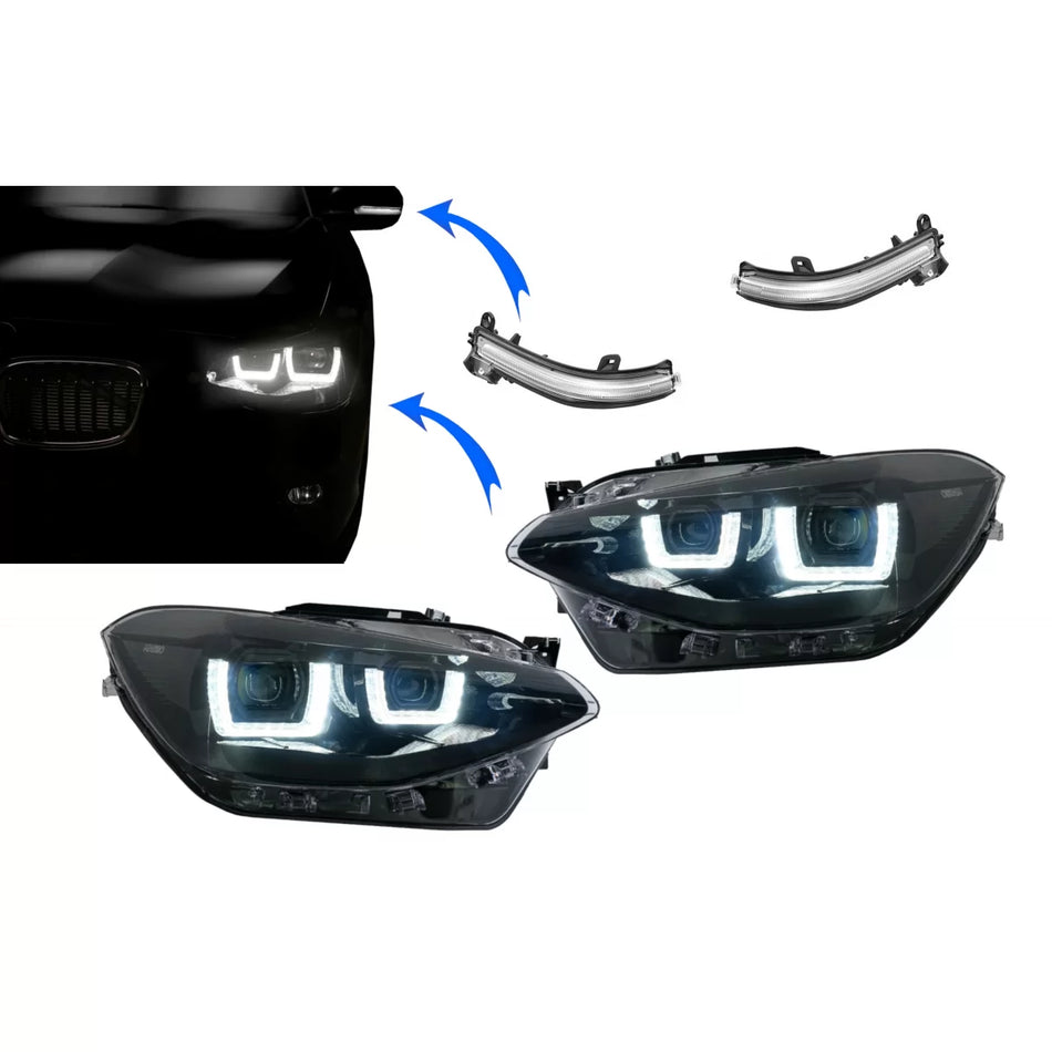 Fari Full LED Anteriori con Indicatori Dinamici BMW Serie 1 F20 2011-2015