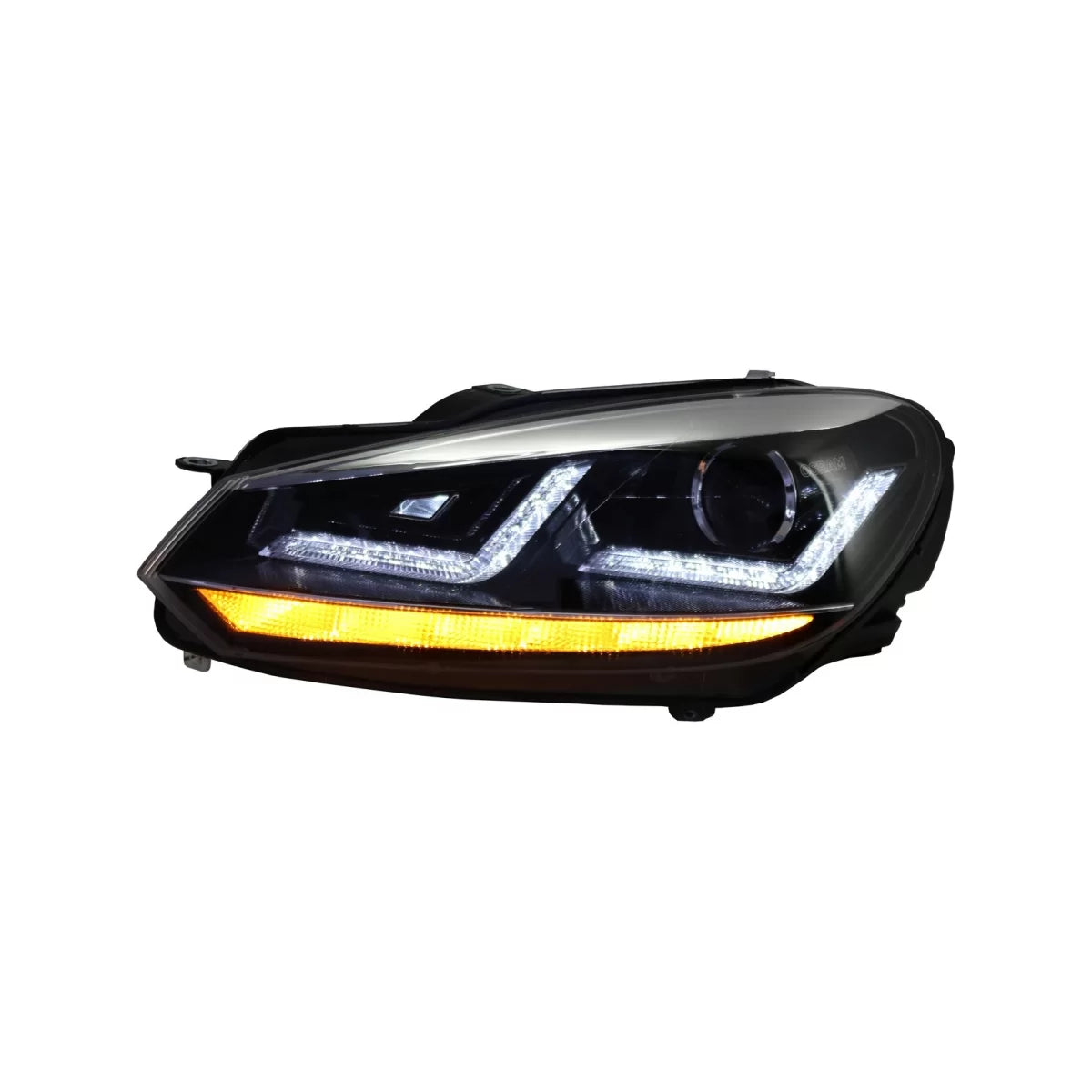 Fari Anteriori Xenon LED Dinamici Cromati per Volkswagen Golf 6 2008-2012