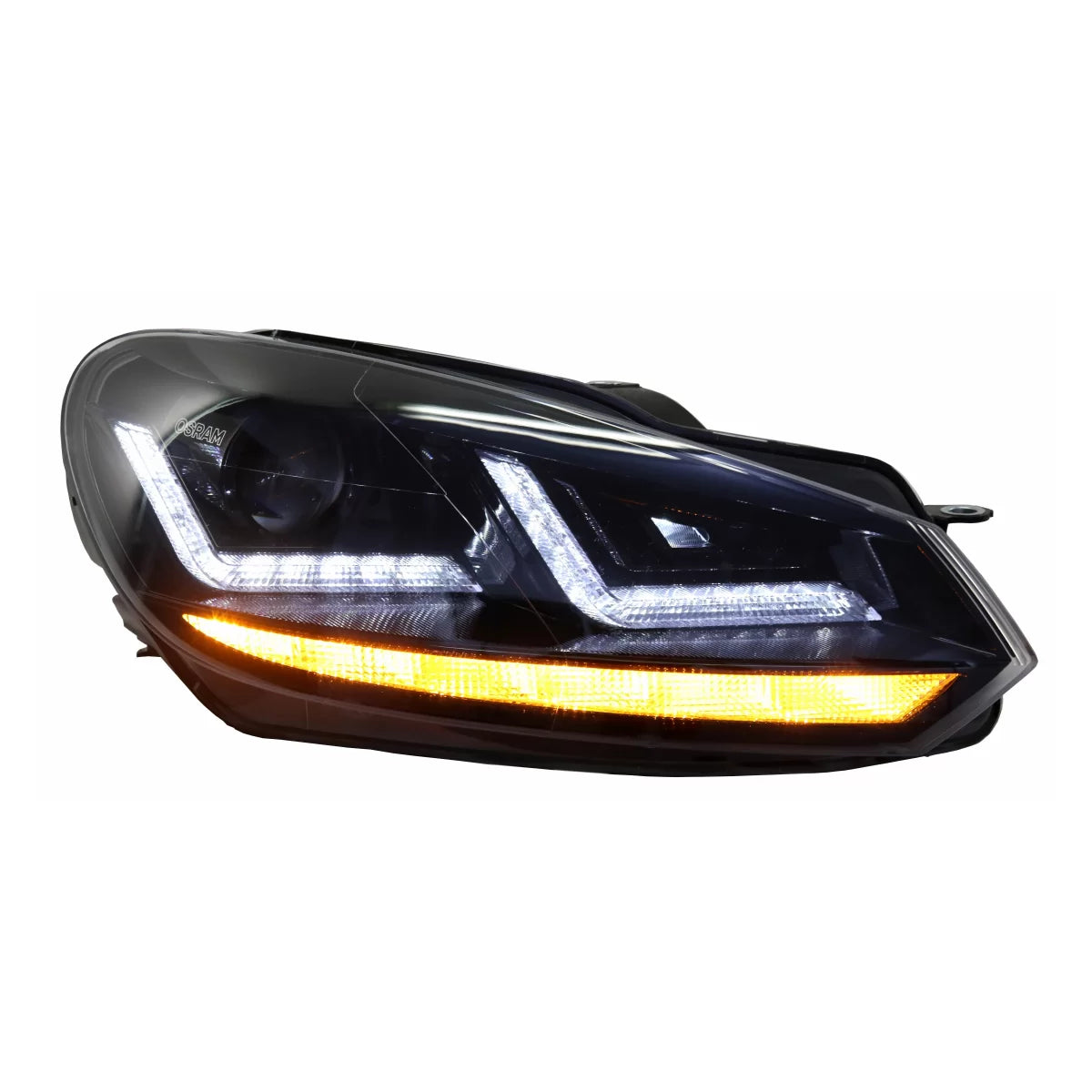 Fari Anteriori LED Dinamici Neri Xeno per Volkswagen Golf 6 2008-2012