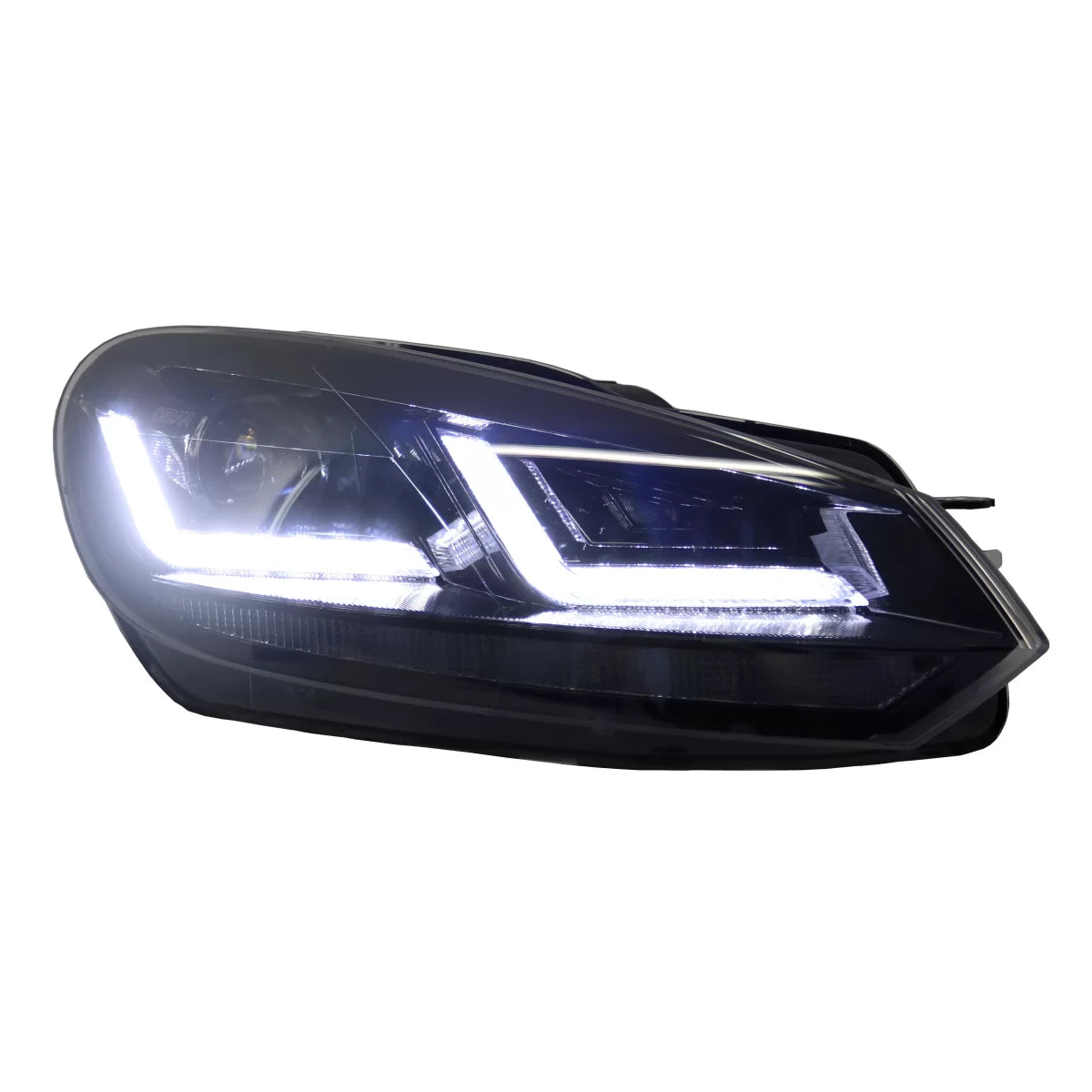 Fari Anteriori LED Dinamici Neri Xeno per Volkswagen Golf 6 2008-2012