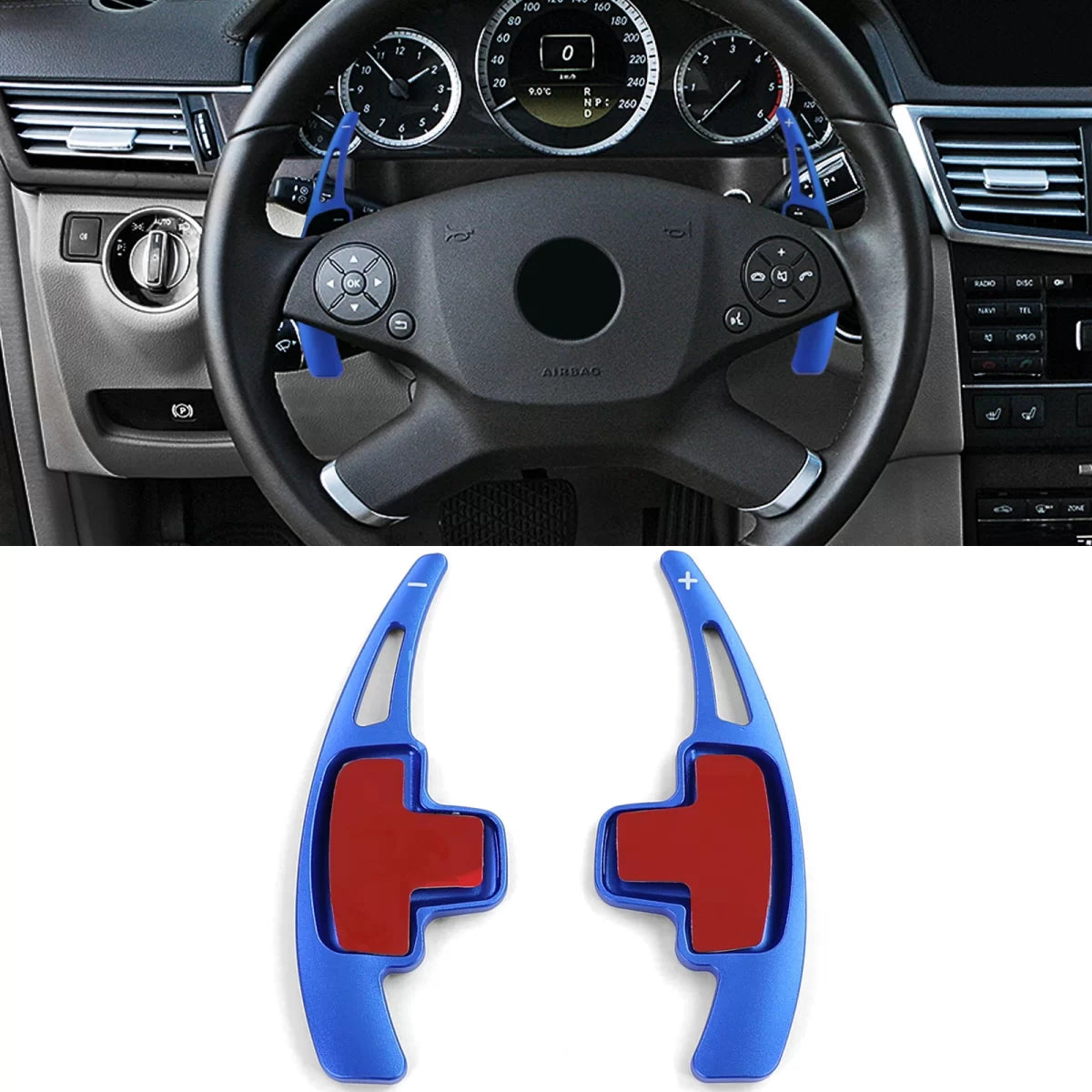 Prolunga Leva Cambio Alluminio Blu per Mercedes ml W166 W251 SLK R172