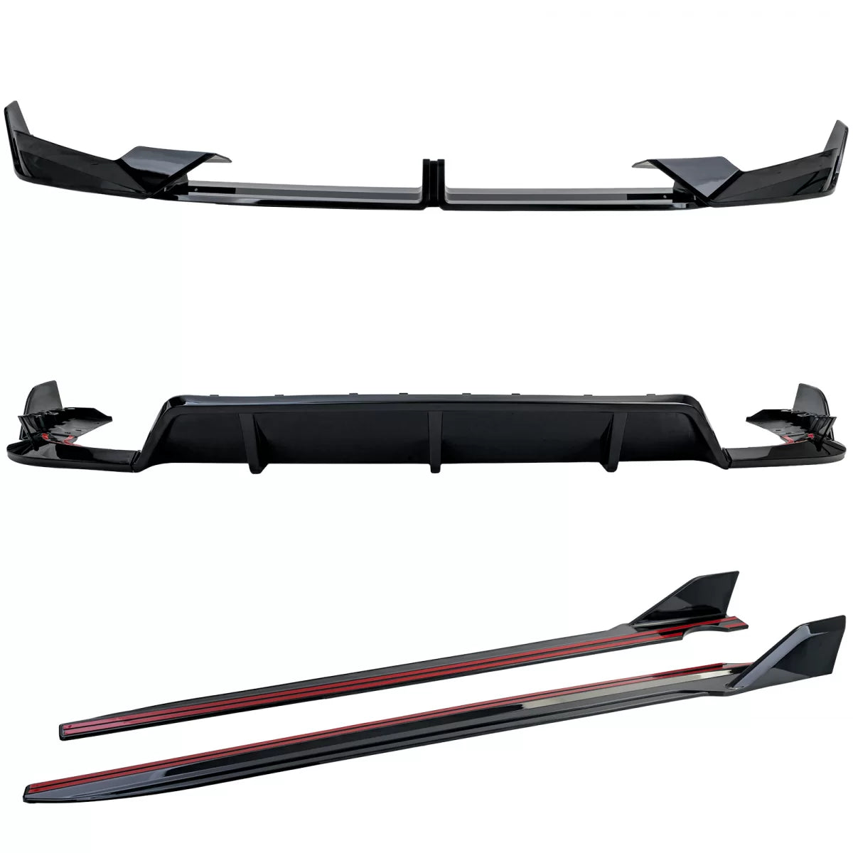 Spoiler Anteriore Paraurti Minigonne Laterali Diffusore Posteriore per BMW X5