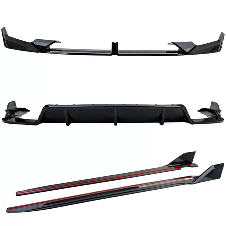 Spoiler Anteriore Paraurti Minigonne Laterali Diffusore Posteriore per BMW X5