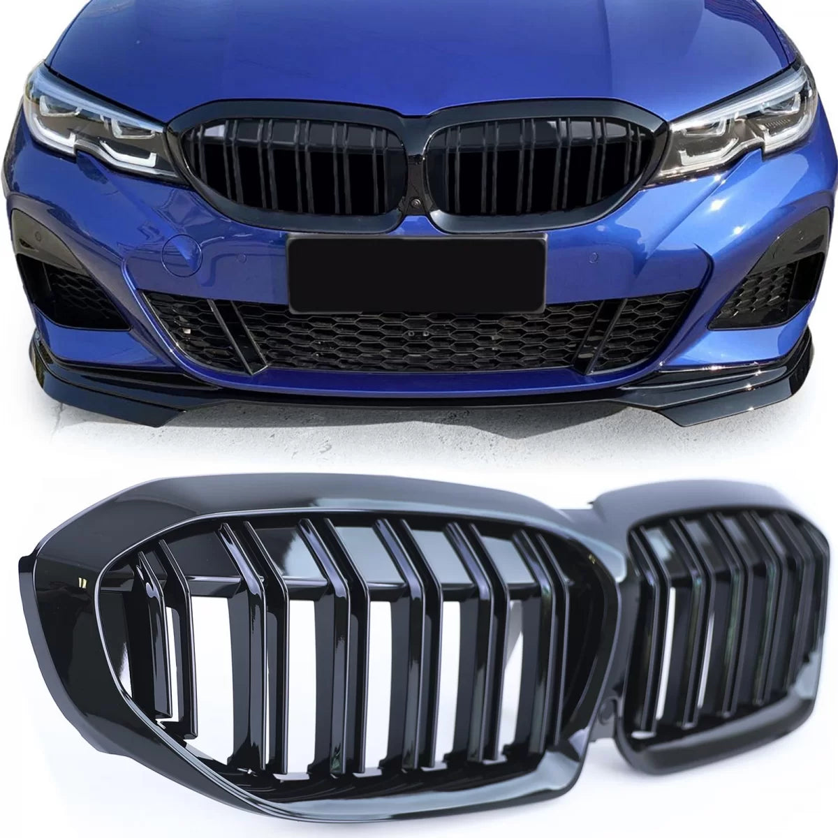Spoiler Paraurti Anteriore Griglia Diffusore Minigonne per BMW Serie 3 G20