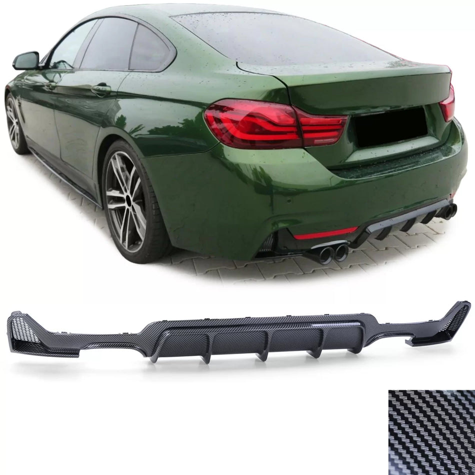 Diffusore Posteriore Carbonio Doppia Uscita Sinistro e Destro per BMW Serie 4