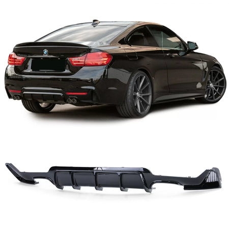 Diffusore Posteriore Lucido Doppia Uscita Sinistro Destro per BMW Serie 4 F32