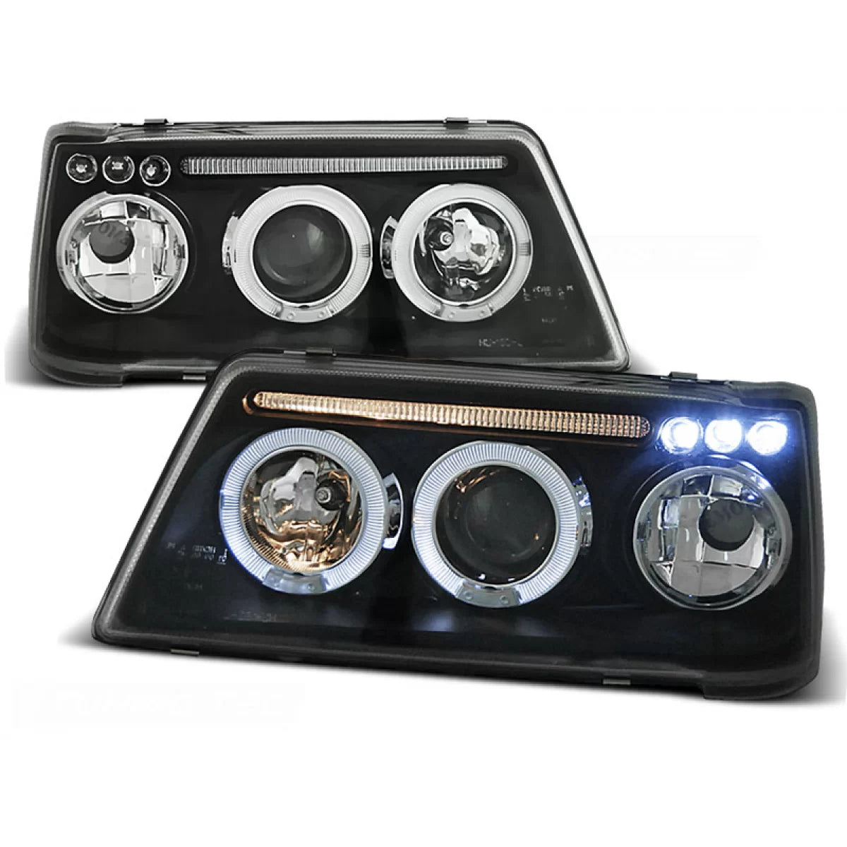 Fanali Angel Eyes Neri Anteriori per Peugeot 205 09.83-10.96