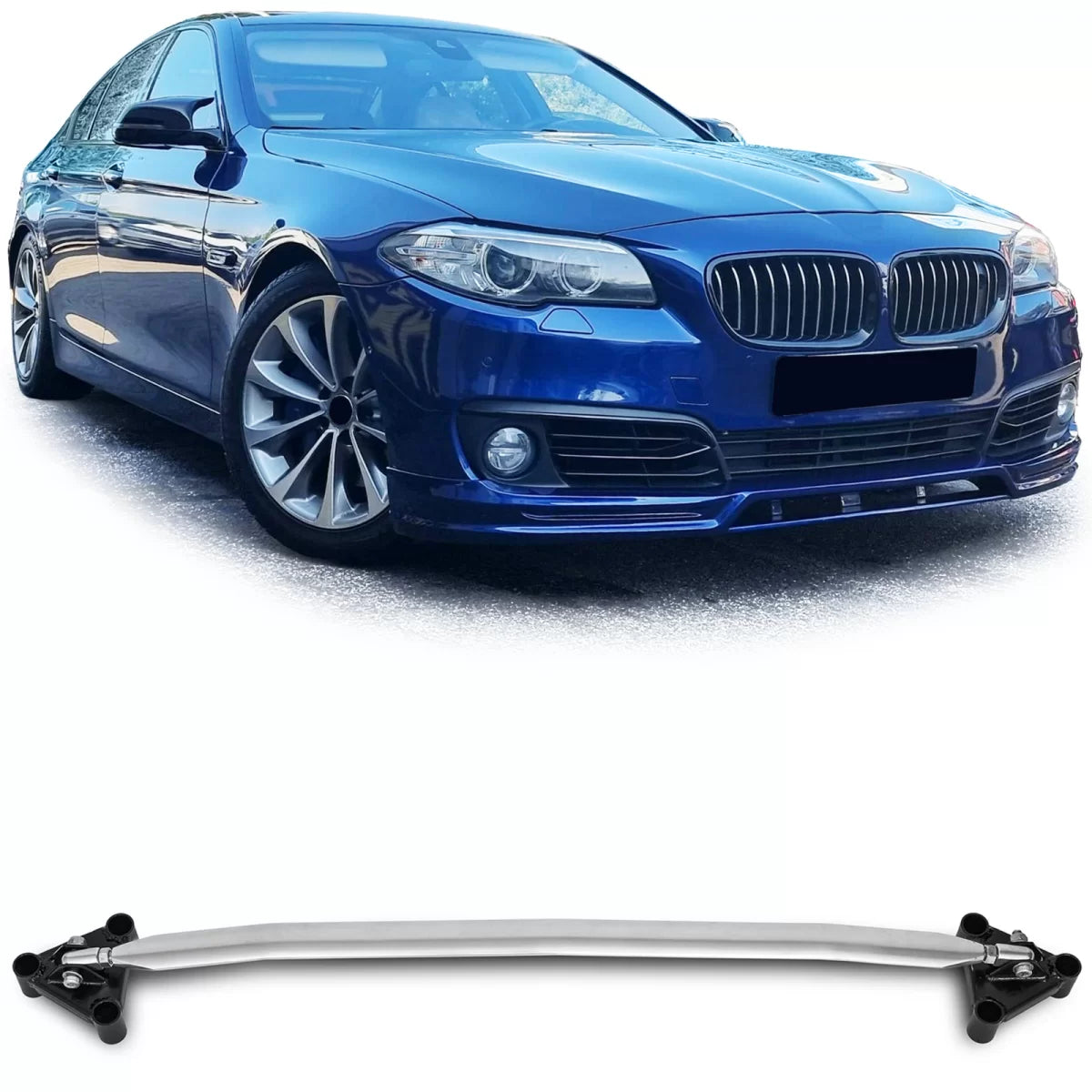 Barra Rinforzo Anteriore in Alluminio Lucido per BMW Serie 5 F10 F11 2010-2017