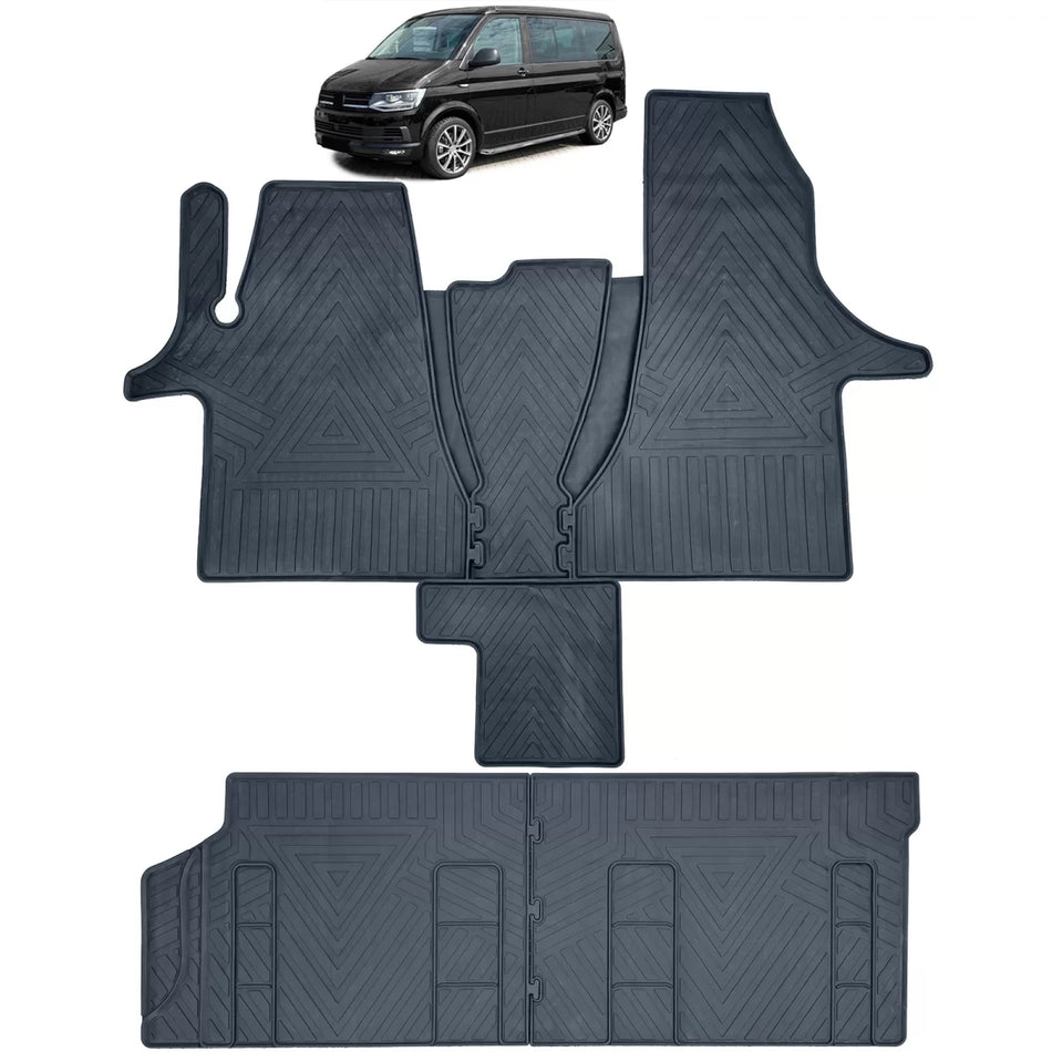 Set Tappetini in Gomma Premium, 6 Pezzi, Anteriori + Posteriori per Volkswagen