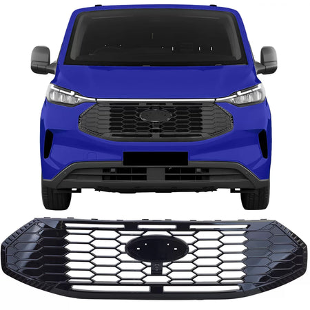 Griglia Anteriore Nera Lucida per Ford Tourneo Transit Custom dal 2023