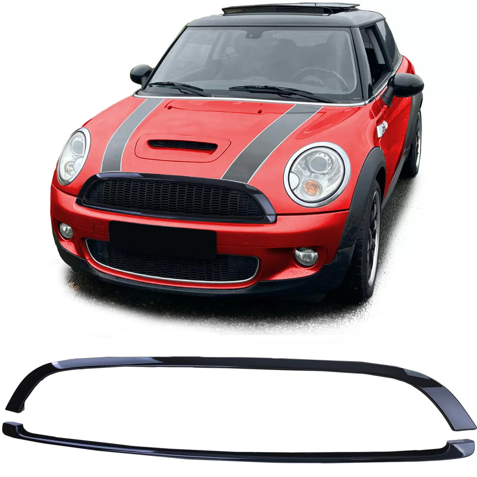 Griglia Anteriore Lucida Nera Set per Mini One Cooper Jcw R56 R57 R58 R59