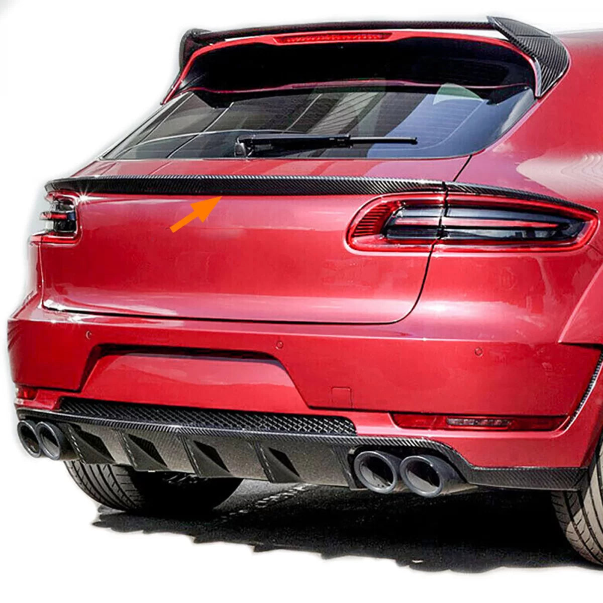 Spoiler Posteriore in Carbonio Performance per Porsche Macan 2014-2018