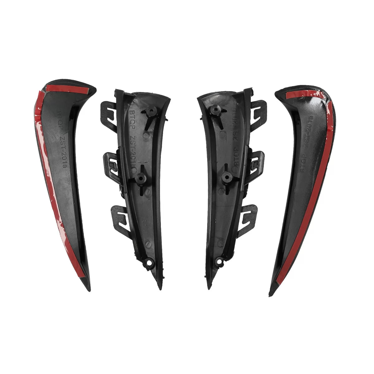 Aeroflaps Paraurti Posteriore Laterali Piano Nero per Mercedes GLA H247 2020-up