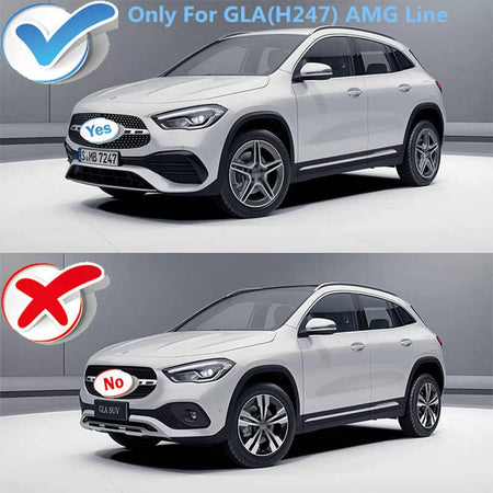 Aeroflaps Paraurti Posteriore Laterali Piano Nero per Mercedes GLA H247 2020-up