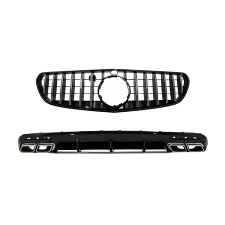 Paraurti Posteriore con Diffusore Centrale e Terminali Scarico Mercedes Classe