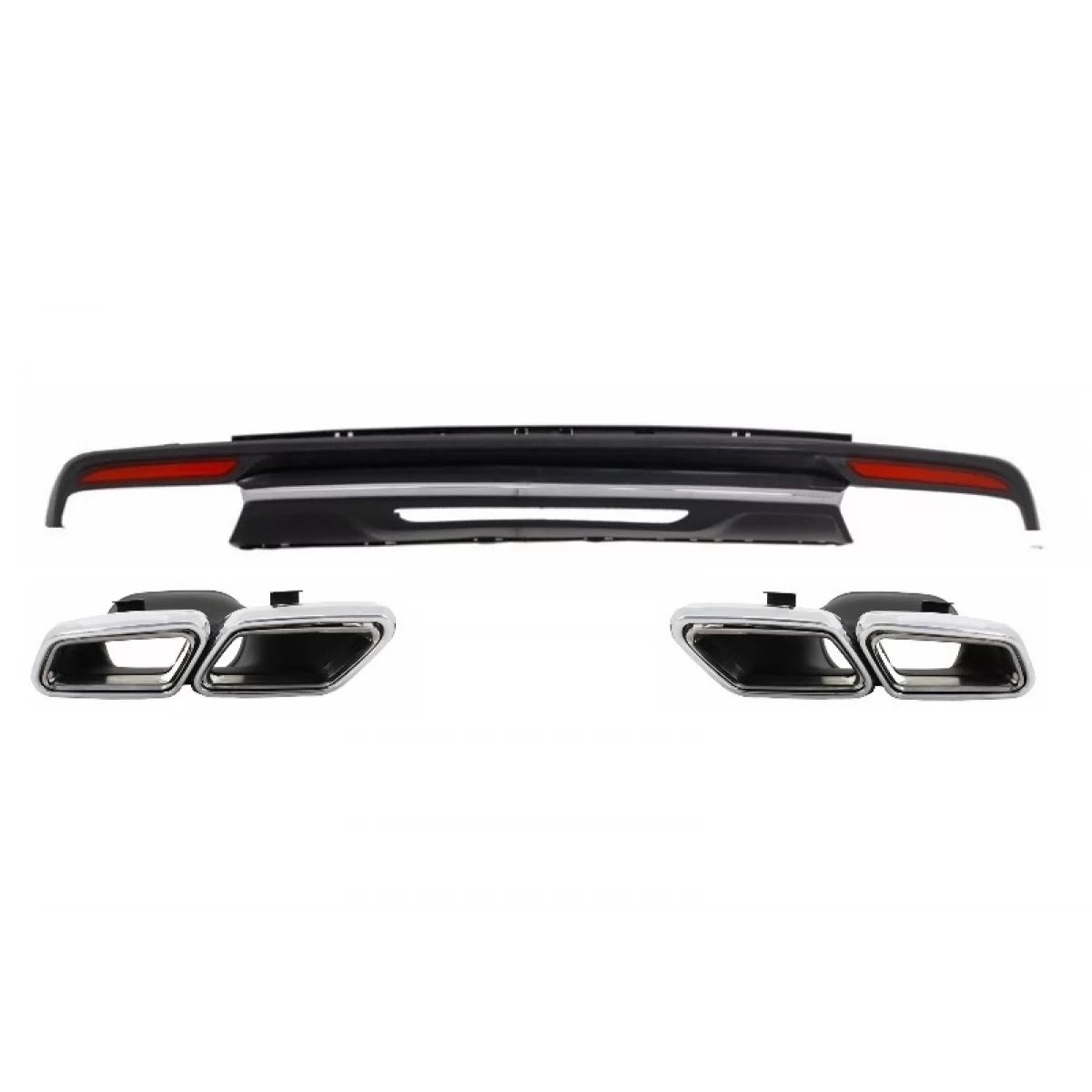 Diffusore Paraurti Posteriore con Terminali Scarico per Mercedes Classe S W222