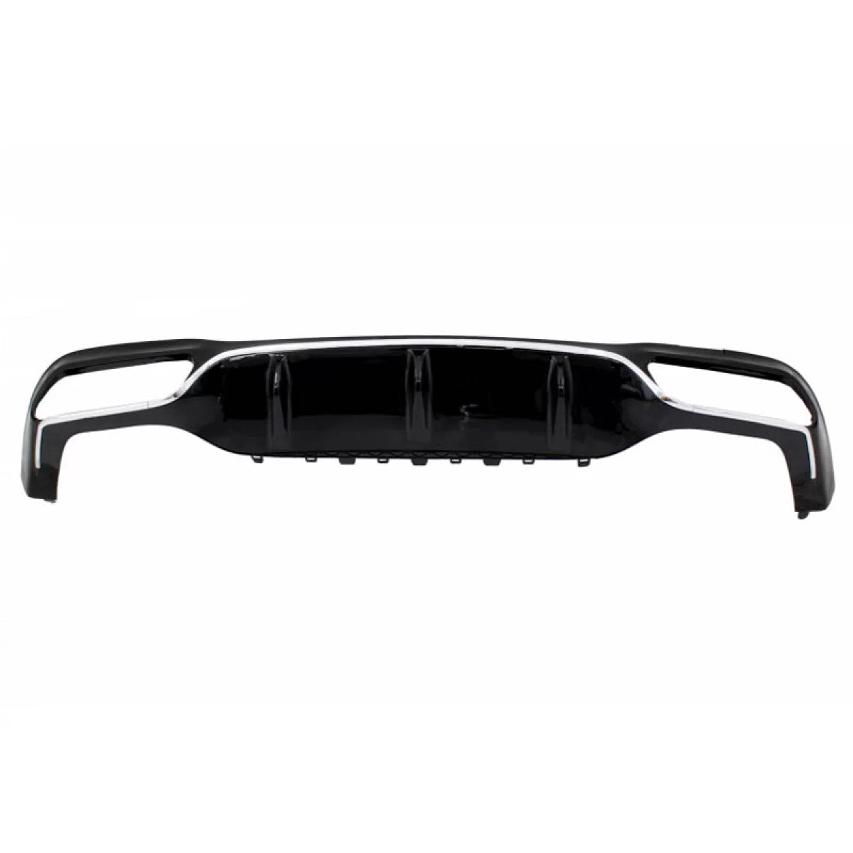 Diffusore Paraurti Posteriore ABS Nero Cromato per Mercedes Classe E W213 16-19