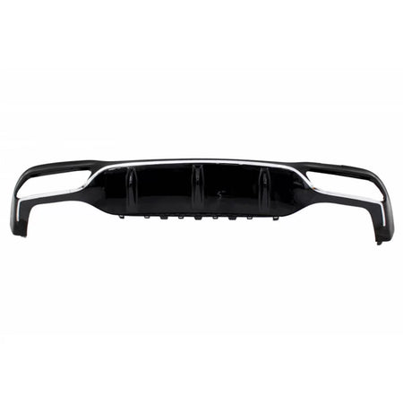 Diffusore Paraurti Posteriore ABS Nero Cromato per Mercedes Classe E W213 16-19