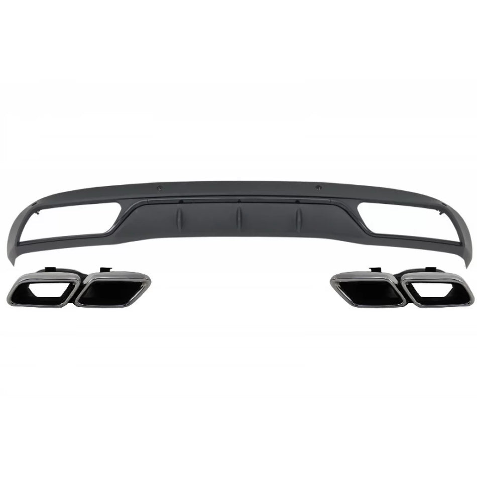Diffusore Paraurti Posteriore con Terminali Cromati Mercedes Classe C W205 S205