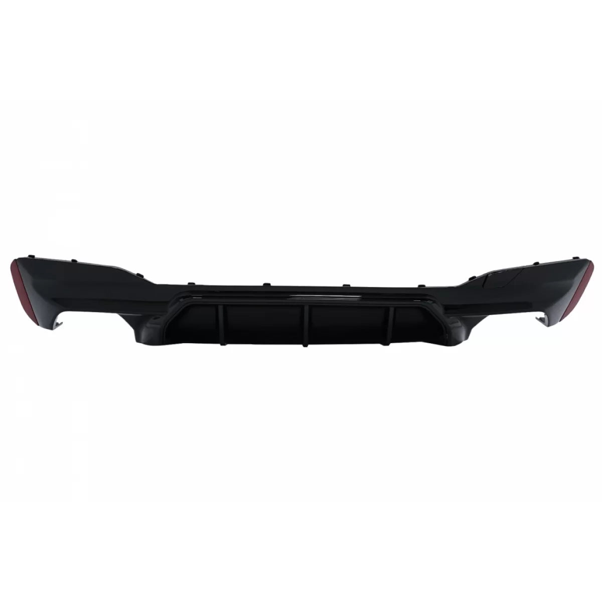 Diffusore Paraurti Posteriore Nero Lucido con Terminali Cromati per BMW Serie 5