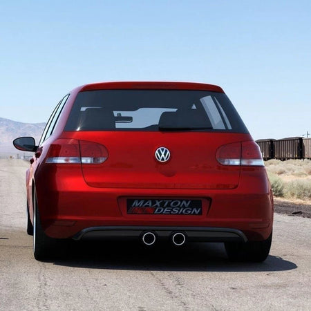 Diffusore Paraurti Posteriore Nero Lucido per Volkswagen Golf Vi 08-12 R32 Look