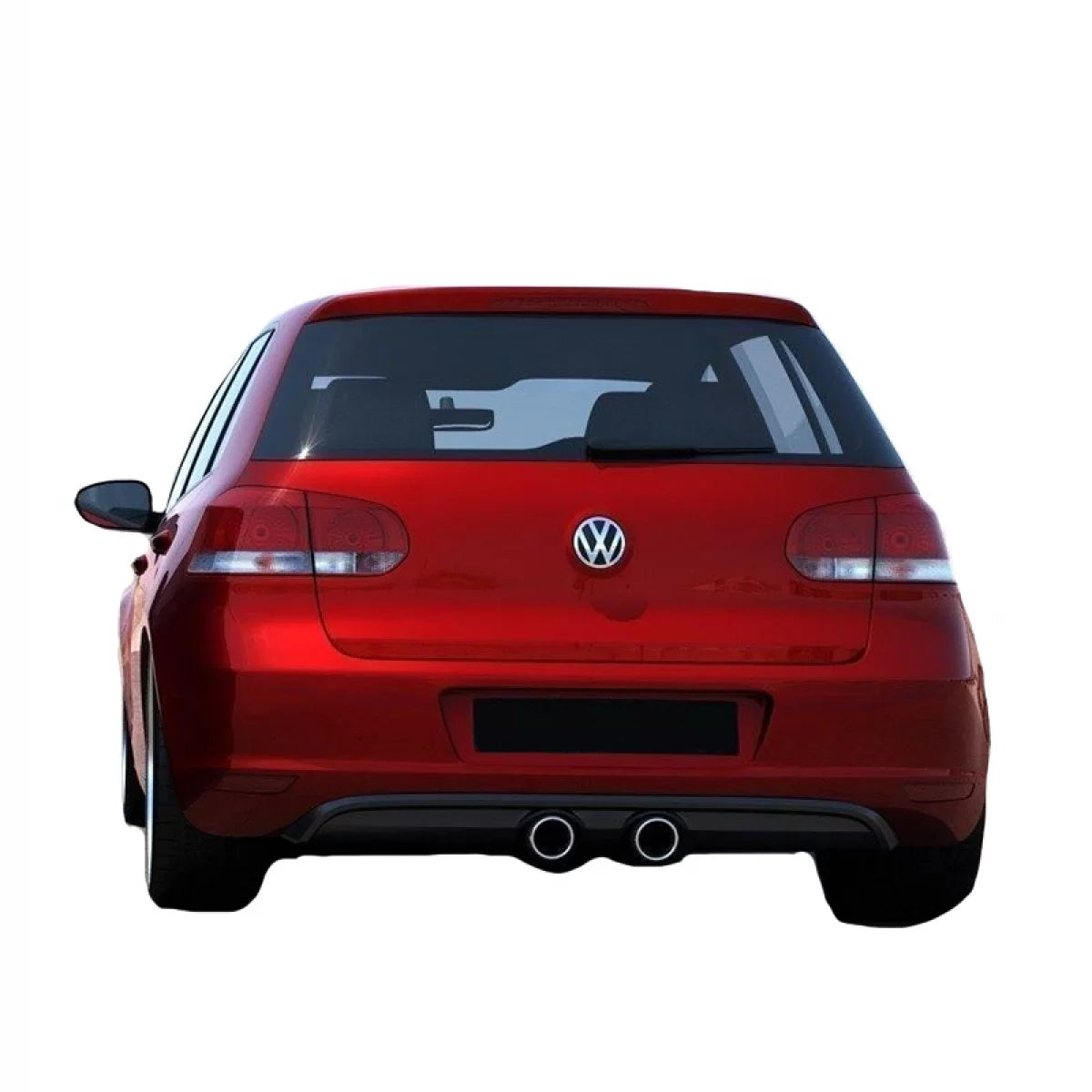 Diffusore Paraurti Posteriore Nero Lucido per Volkswagen Golf Vi 08-12 R32 Look